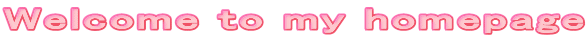 Welcome to my homepage 